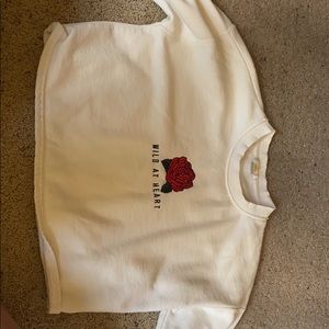 Forever 21 long sleeve cropped sweatshirt
